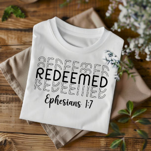 Camiseta cristiana redimida para hombres y mujeres