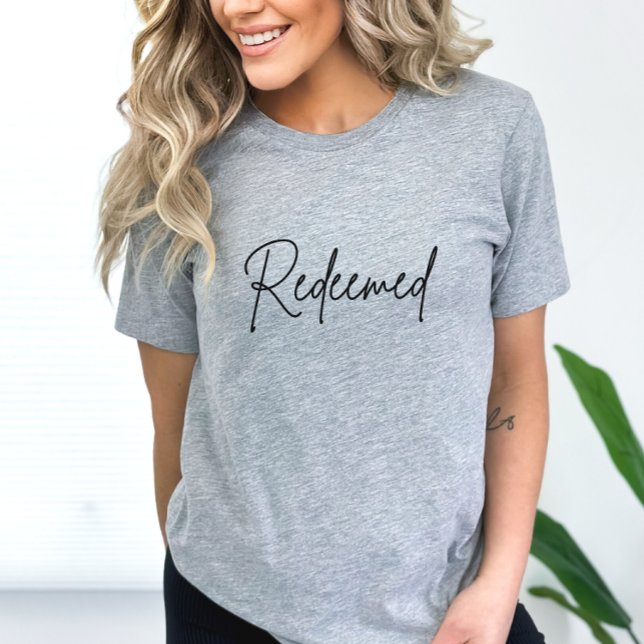 Camiseta cristiana religiosa, arriba de fe redimid (Subido por el creador)
