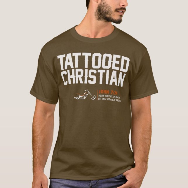 Camiseta "cristiana" tatuada de HD Brown - para (Anverso)