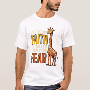 Camiseta cristiana vintage de jirafa Fe sobre Mied