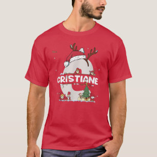 Camiseta Cristiane Navidades con Cristiane Nombre para la d