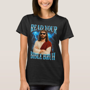 Camiseta Cristianismo Divertido Lee Tu Biblia Hermano