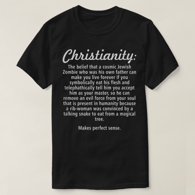 Camiseta Cristianismo Religión Ateísmo ateo agnóstico (Diseño del anverso)
