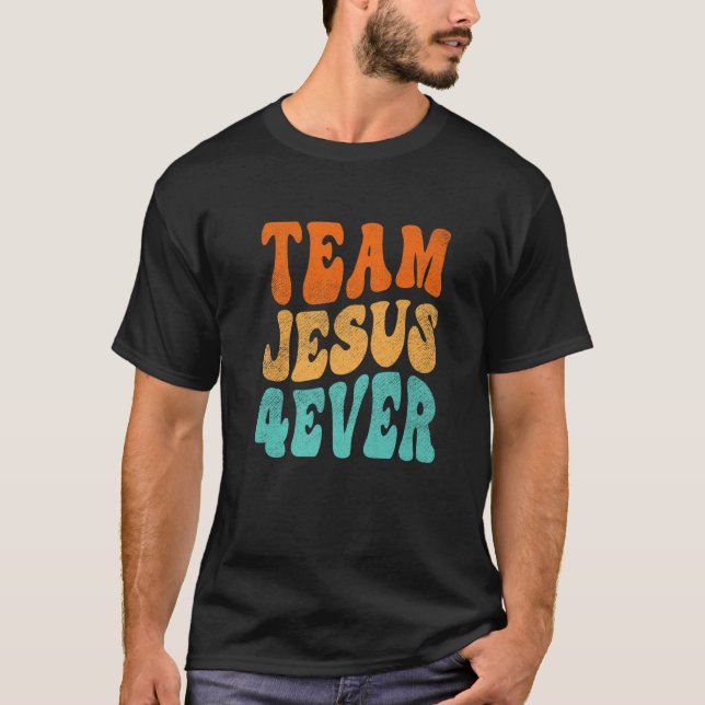 Camiseta Cristianismo Retro Fe Cristo Salvador del Señor Eq (Anverso)