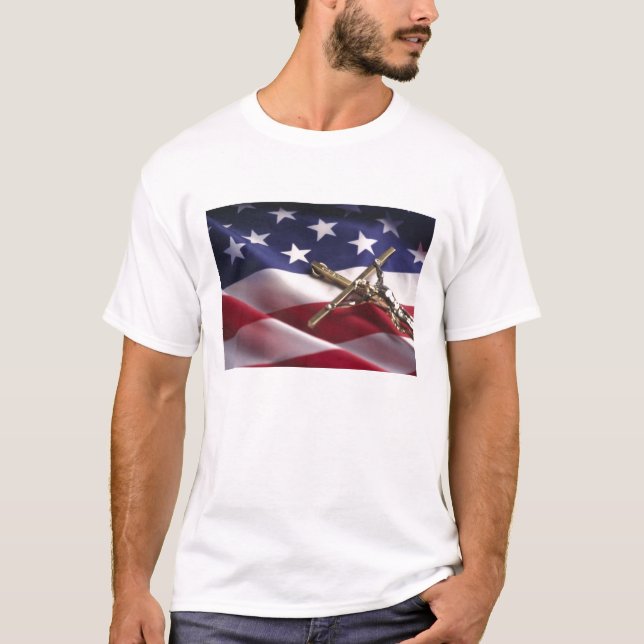 CAMISETA CRISTIANO AMERICANO PATRIÓTICO (Anverso)