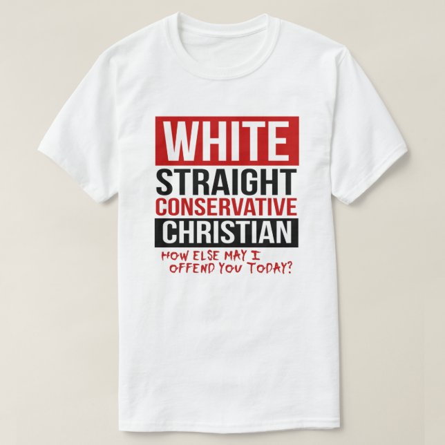 CAMISETA CRISTIANO BLANCO CONSERVADOR Y DIRECTO (Diseño del anverso)
