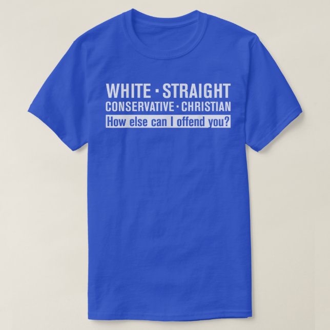 CAMISETA CRISTIANO BLANCO CONSERVADOR Y DIRECTO  (Diseño del anverso)