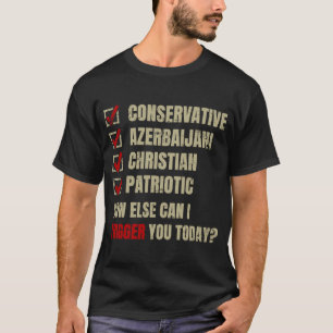 Camiseta Cristiano conservador azerbaiyano patriótico