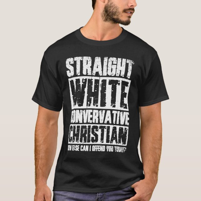 Camiseta Cristiano conservador blanco directo (Anverso)