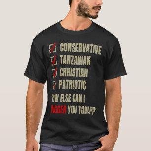 Camiseta Cristiano conservador tanzano patriótico