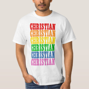 Camiseta Cristiano del arco iris