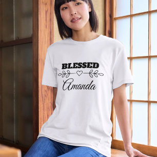 Camiseta Cristiano del corazón con la bendición personaliza