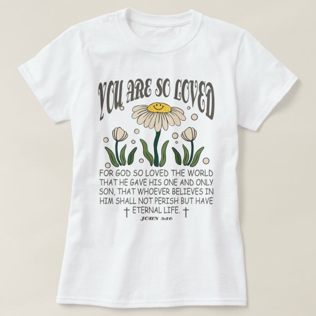 Camiseta Cristiano estético eres tan querido verso de la Bi (Diseño del anverso)