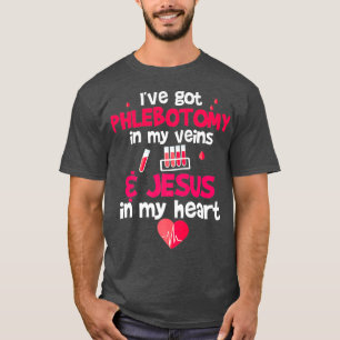 Camiseta Cristiano Flebotomista Jesús Flebotomía Sangre