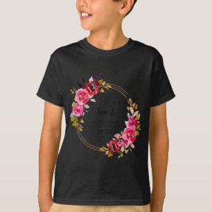 Camiseta Cristiano floral cuando mi corazón está abrumado