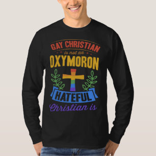 Camiseta Cristiano gay no es un oxímoron cristiano odioso