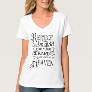 Camiseta Cristiano Inspirador "Regocijarse y alegrarse"