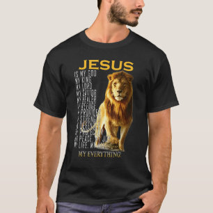 Camiseta Cristiano Jesús Es Mi Dios Rey Mi Señor Mi Salvado