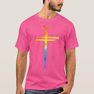 Camiseta Cristiano Jesús Nail Cruza la Biblia Arcoiris Reli