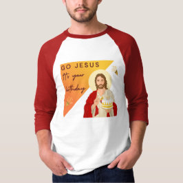 Camiseta Cristiano Jesús Navidades de cumpleaños Raglan