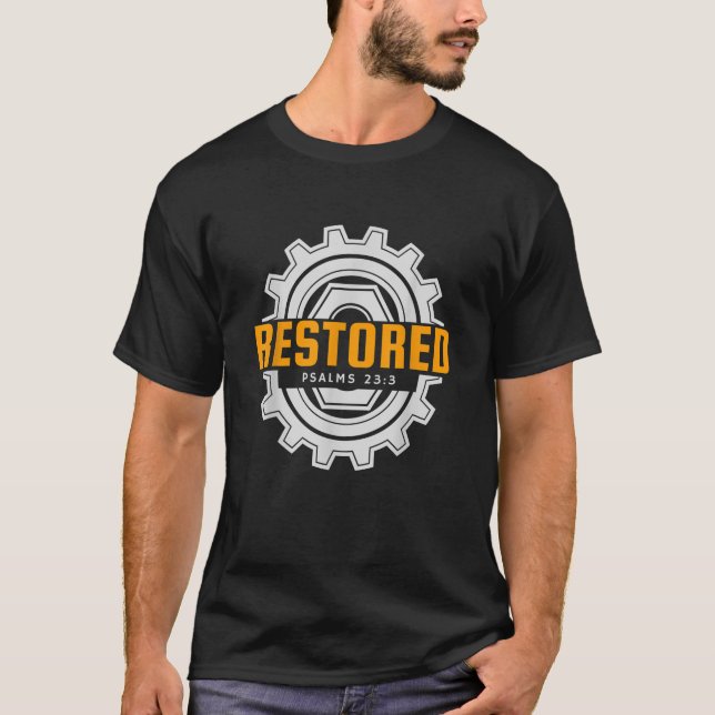 Camiseta Cristiano Mecánico restaurado Jesús (Anverso)