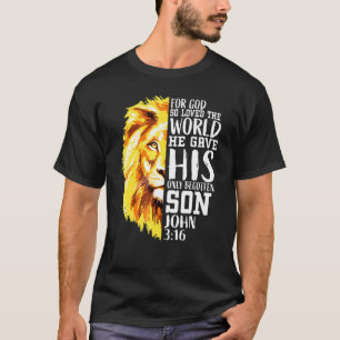 Camiseta Cristiano Para Los Hombres León De Judá Dios Gráfi