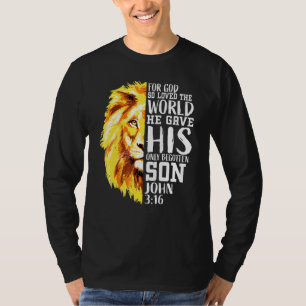 Camiseta Cristiano Para Los Hombres León De Judá Dios Gráfi