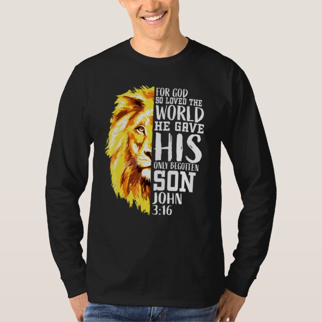 Camiseta Cristiano Para Los Hombres León De Judá Dios Gráfi (Anverso)