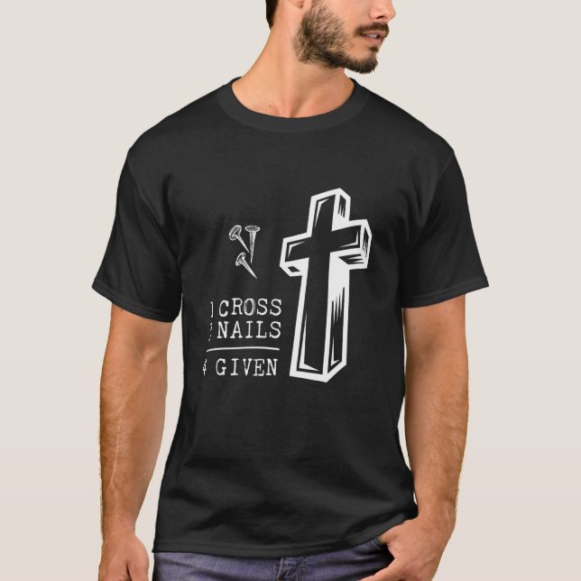 Camiseta Cristiano para mujeres Una cruz Tres uñas Cuatro G (Anverso)