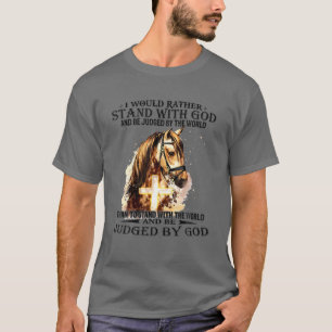 Camiseta Cristiano Preferiría Estar Con Mi Dios Caballo C