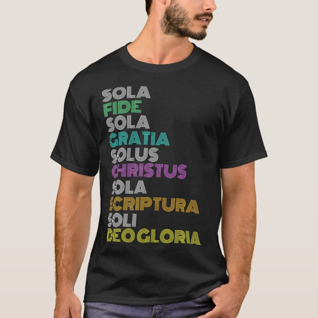Camiseta Cristiano Reformado 5 Solas Día De Reforma Ch (Anverso)