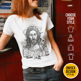 Camiseta Cristiano Rejilla Christwave Anaglifo Jesucristo