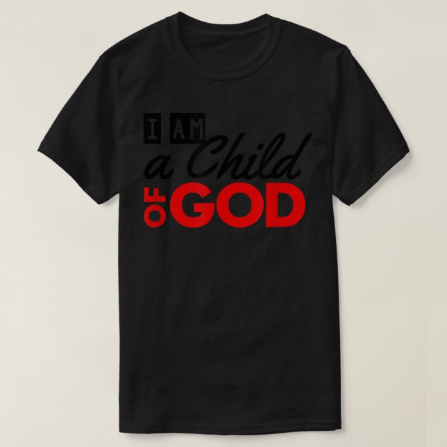 Camiseta Cristiano soy hijo de Dios (Diseño del anverso)