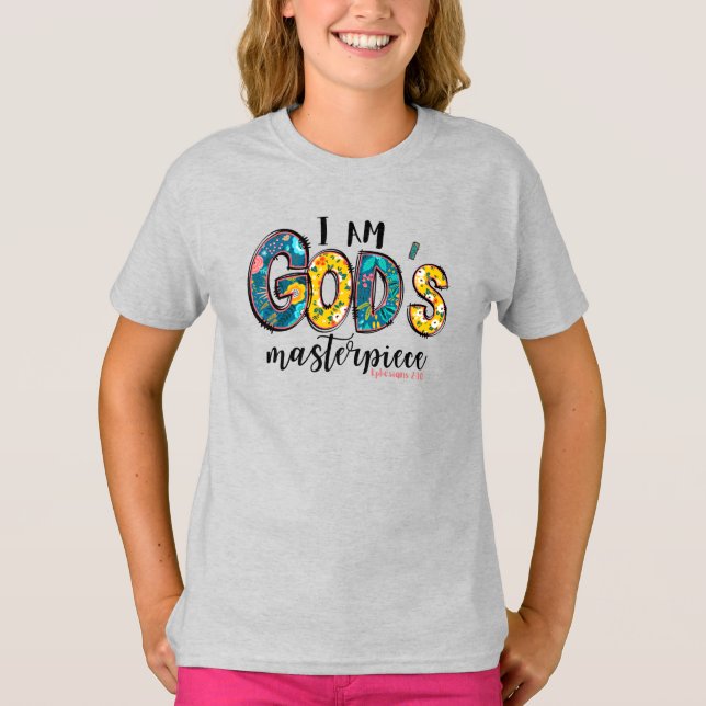 Camiseta Cristiano soy la obra maestra de Dios  (Anverso)