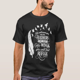 Camiseta Cristiano Te Cubrirá Con Su Biblia De Pies