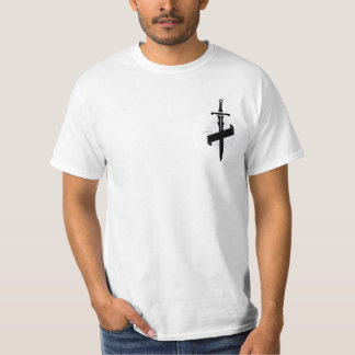 Camiseta Cristiano tipográfico mínimo blanco negro