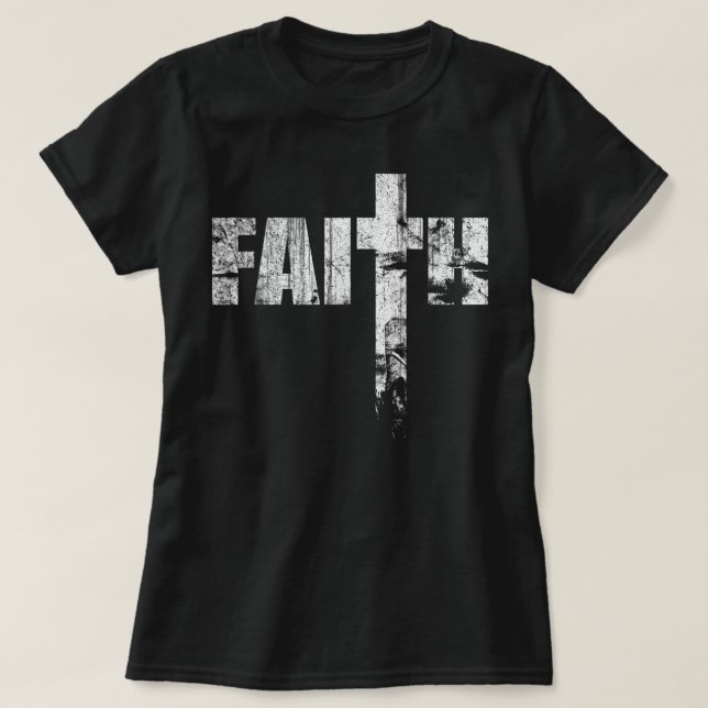 Camiseta Cristianos cruzan la fe Hombres Mujeres Jesús (Diseño del anverso)