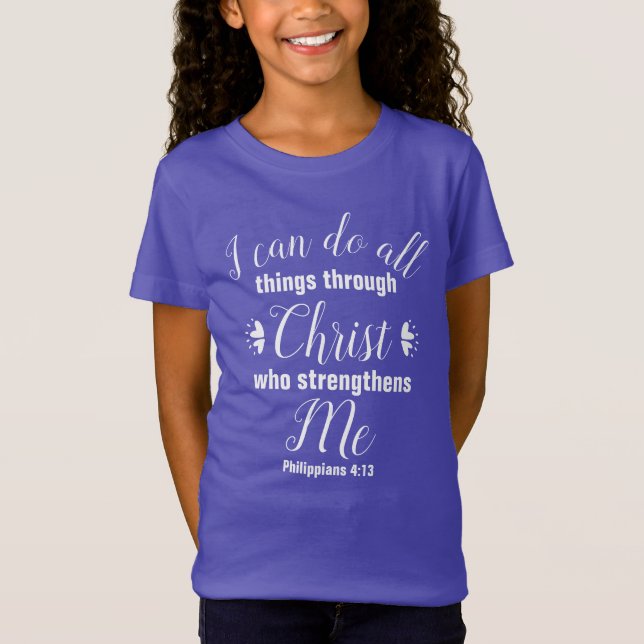 Camiseta Cristianos filipinos 4:13 Biblia Verse (Anverso)