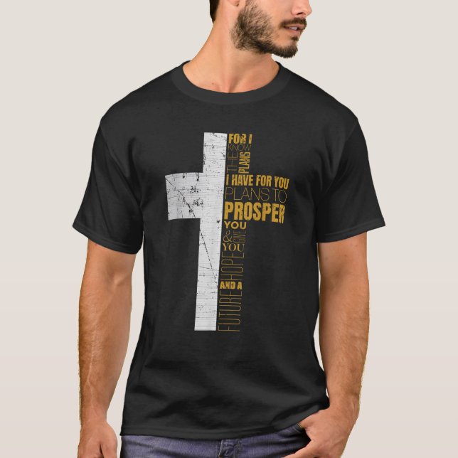 Camiseta Cristianos Guay Hombres Jeremiah 29 11 Regalos Bib (Anverso)