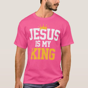 Camiseta Cristianos Jesús es mi Rey Tee Religión Cita Gi