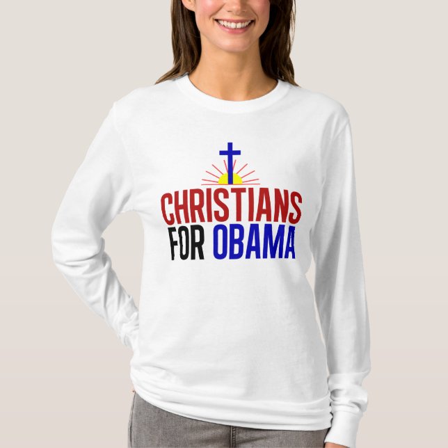 Camiseta Cristianos para Obama (Anverso)