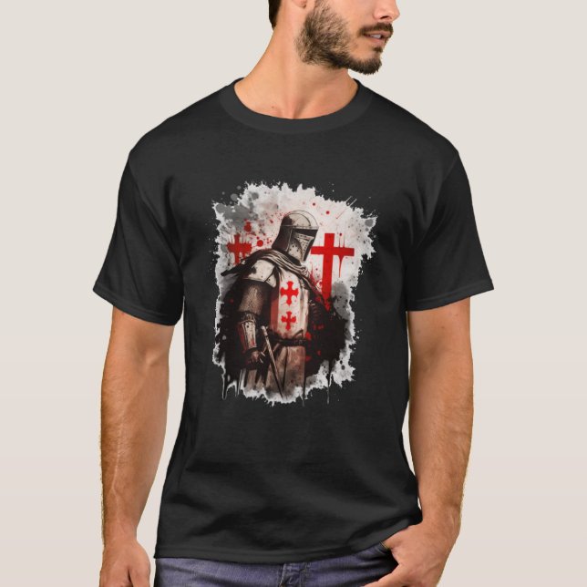 Camiseta Cristianos Templarios Caballeros Templarios Cruz P (Anverso)