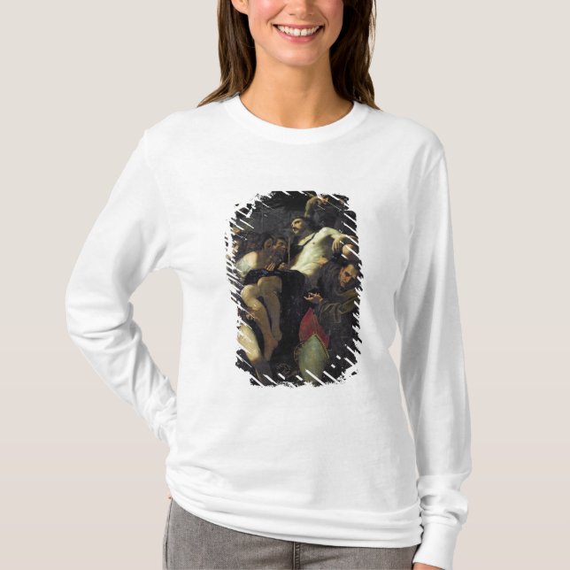 Camiseta Cristo adoró por los ángeles, St. Sebastian (Anverso)