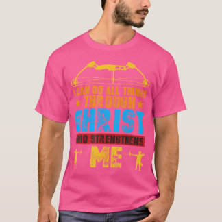Camiseta Cristo arcaico me fortalece con el ceño de flechas