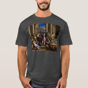 Camiseta Cristo conduciendo a los cambiantes de dinero del