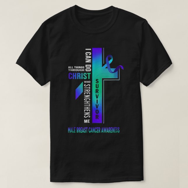 Camiseta Cristo cruzando la conciencia masculina sobre el c (Diseño del anverso)