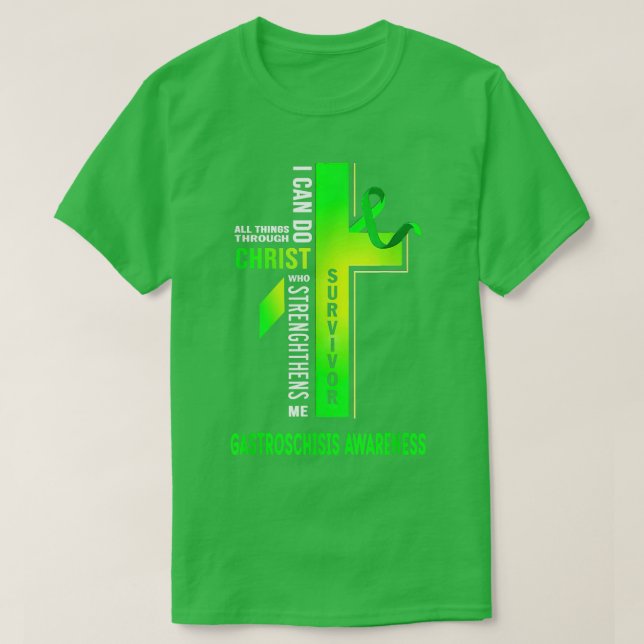 Camiseta Cristo cruzando la Gastrosquisis Conciencia (Diseño del anverso)