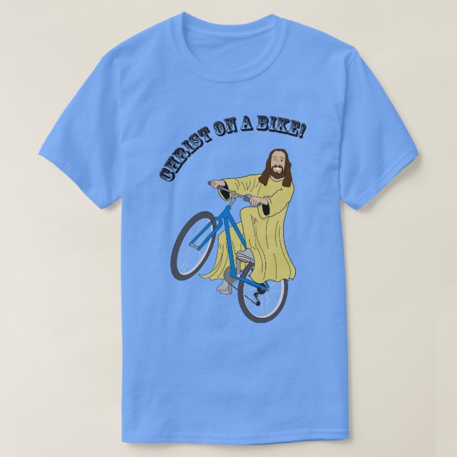 Camiseta Cristo en bicicleta (Diseño del anverso)