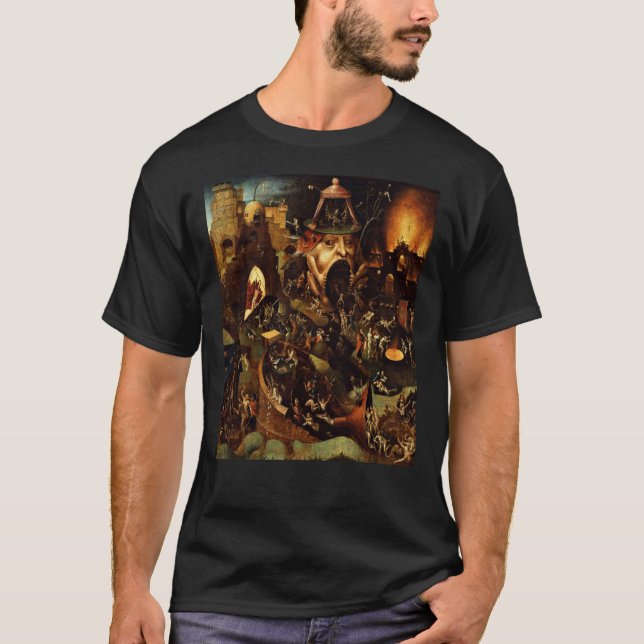 Camiseta Cristo en el limbo por Hieronymus Bosch  (Anverso)