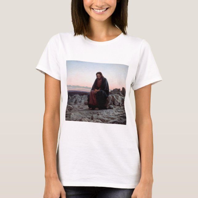 Camiseta Cristo en el salvaje, Ivan Kramskoi (Anverso)
